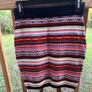 Colorful sweater skirt